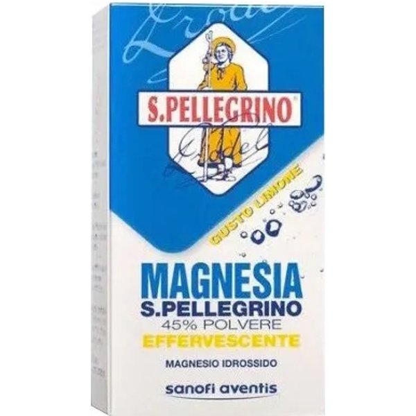 Magnesia S.Pellegrino 45% polvere effervescente 100 g Gusto Limone - trattamento della stitichezza-image