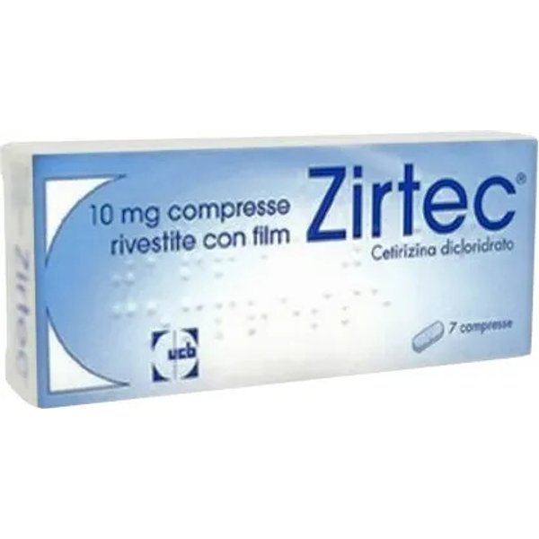 Zirtec antiallergico antistaminico 10 mg -7 compresse rivestite con film-image