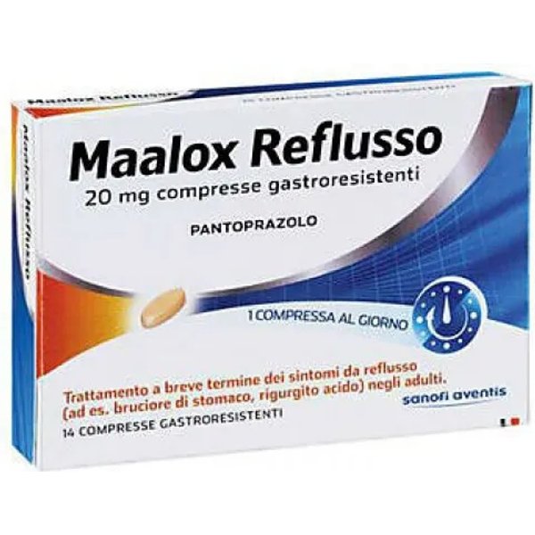 Maalox Reflusso 20 mg trattamento del reflusso gastoesofageo 14 compresse gastroresistenti-image