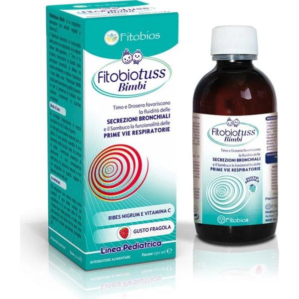 Fitobiotuss Bimbi 150 ml Gusto Fragola - Integratore utile contro la tosse-image