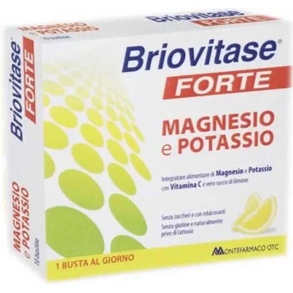 Briovitase Forte 20 Bustine Gusto Limone - Integratore Di Magnesio E Potassio-image