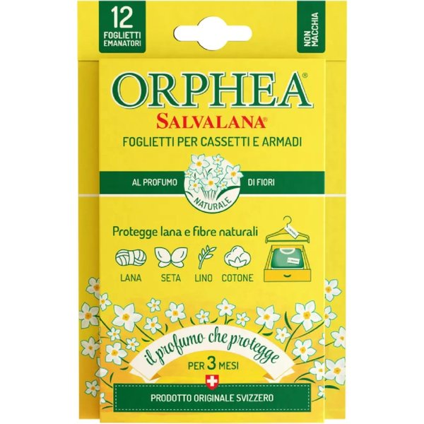 Orphea Salvalana Foglietti Per Cassetti E Armadi Al Profumo Di Fiori Pacco Da 12 Fogli-image