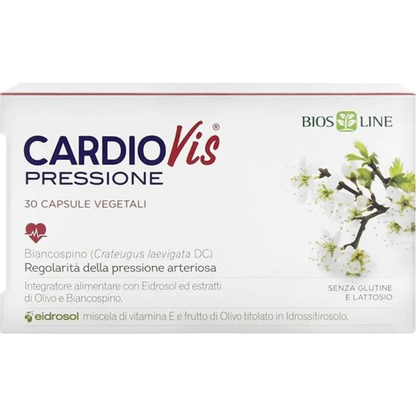 cardiovis pressione - integratore alimentare per la regolazione della pressione sanguigna 30 capsule-image