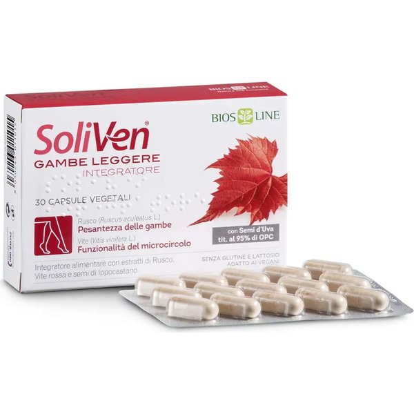 Bios Line Soliven - Integratore Gambe Leggere 30 Capsule-image