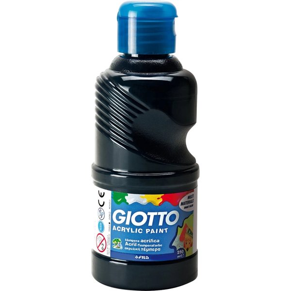 Giotto Tempera Acrilica Colore Nero 250 Ml-image