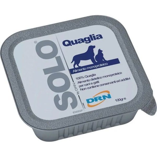 Drn Solo Quaglia Alimento Monoproteico 100% Quaglia Per Cani E Gatti 100 G-image