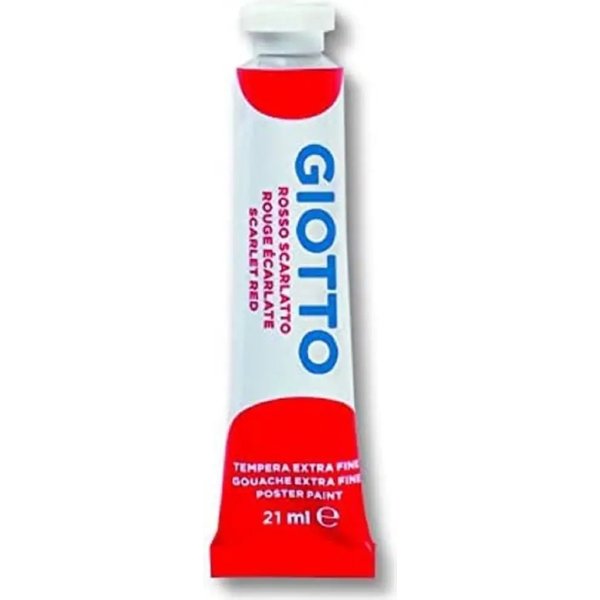 Giotto Tempera Rosso Scarlatto 08 Confezione 6 Tubetti 21 Ml-image