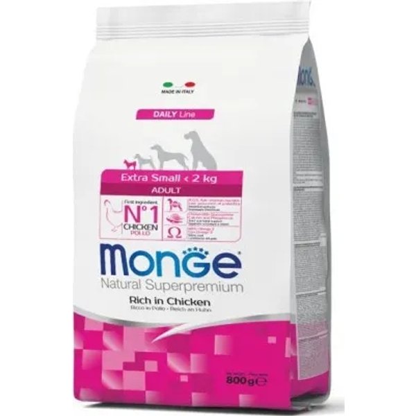 Monge Superpremium Extra Small Adult Ricco Di Pollo Mangime Secco 800 G-image