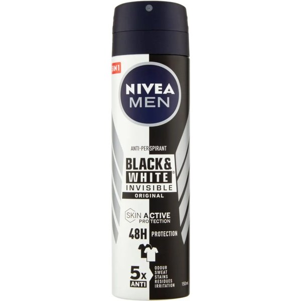 Beiersdorf Ag Nivea Men Invisible For Black & White Original - Deodorante Spray 150 Ml-image