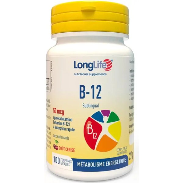 Longlife B-12 - Integratore Di Vitamina B12 100 Compresse-image