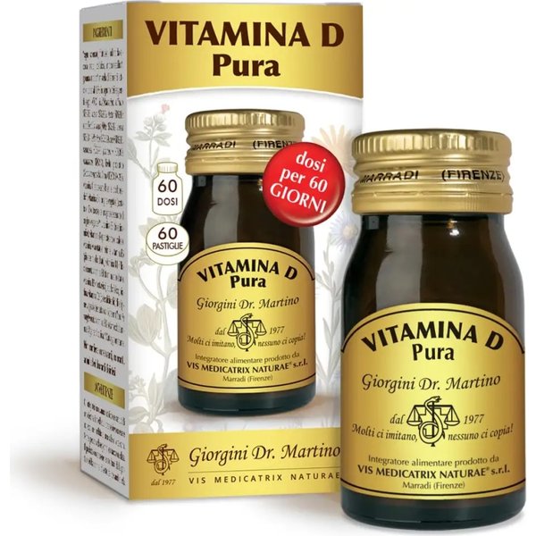 Vitamina D Pura 60 Pastiglie - Integratore Per Il Benessere Della Ossa-image