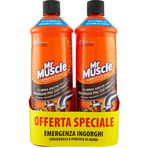 Mr Muscle Idraulico Gel 3 In 1 - Confezione Da 2 X 1000 Ml-image