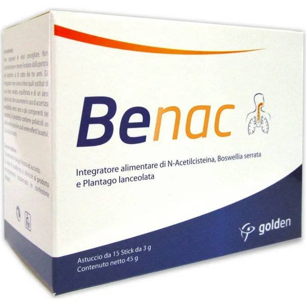Benac - integratore per il benessere le vie respiratorie 15 stick-image