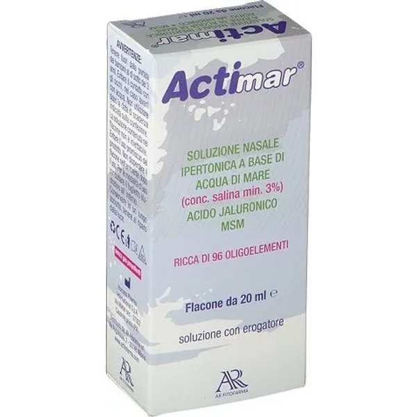 Actimar soluzione nasale spray salina 3% con acido ialuronico+msm 20 ml-image