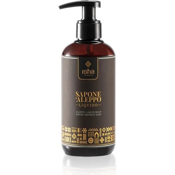 Isha Sapone Di Aleppo Liquido Con Il 25% Di Olio Di Alloro - 250 Ml-image