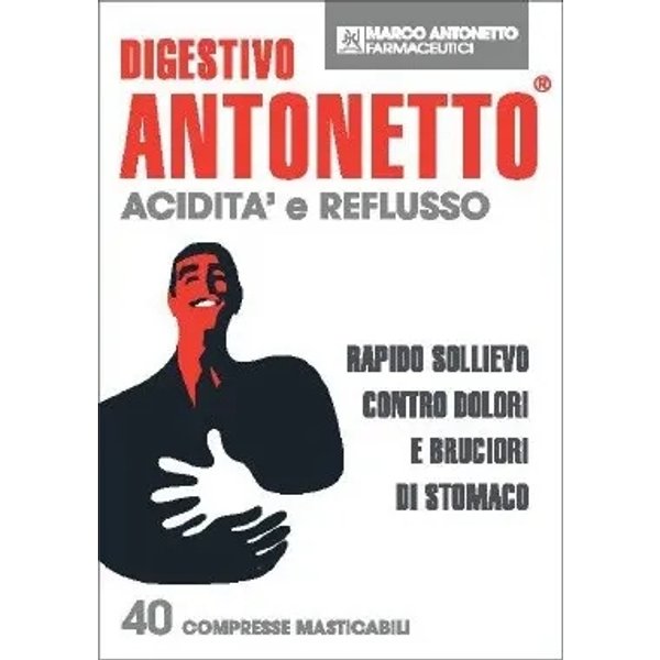 Digestivo Antonetto - 40 Compresse Masticabili Per Acidità E Reflusso-image