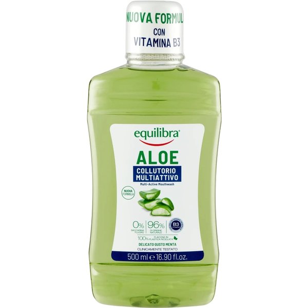 Equilibra Aloe - Collutorio Dalla Tripla Azione Al Gusto Di Menta 500 Ml-image