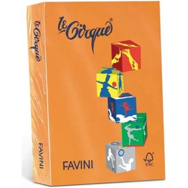 Favini Carta Colorata Le Cirque A4 Arancio 160 G - Risma Da 250 Fogli-image