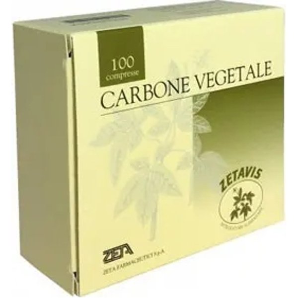 Zetavis Carbone Vegetale 100 Compresse - Integratore Per Il Gonfiore Addominale-image