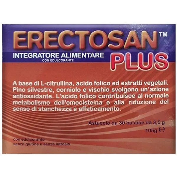 Erectosan Plus 30 Bustine - Integratore Indicato Per La Disfunzione Erettile-image