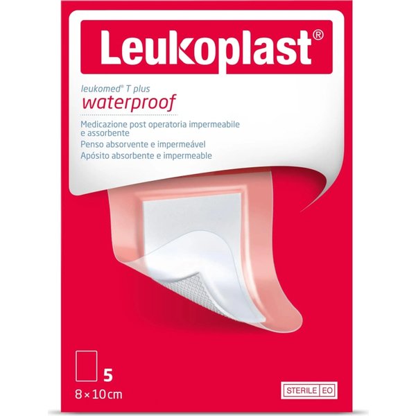 Essity Medicazione Post-Operatoria Trasparente Impermeabile Leukomed T Plus - 5 Cerotti 8 X 10 Cm-image