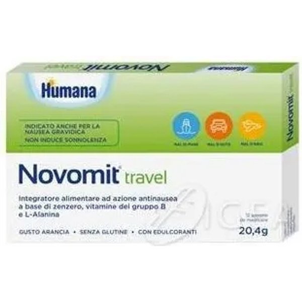 Humana Novomit Travel 12 Gomme - Integratore Per La Nausea Nei Bambini-image