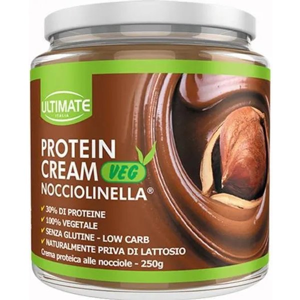 Ultimate Italia Protein Crema Veg Nocciolinella 250 G - Crema Proteica Spalmabile-image