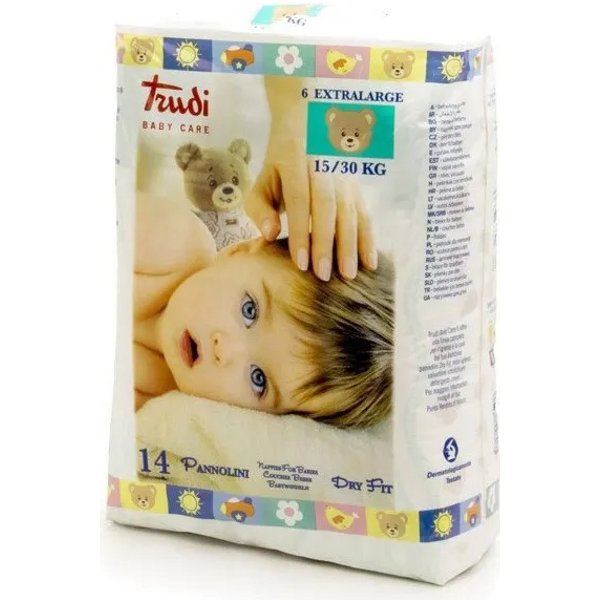 Trudi Baby Dry Fit - Taglia 6 Extra Large (15 -30 Kg) 14 Pannolini-image