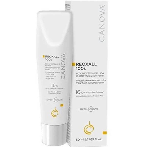 Canova Crema Solare Viso 50+ Spf Fluido Reoxall 100S Protezione Molto Alta 50 Ml-image