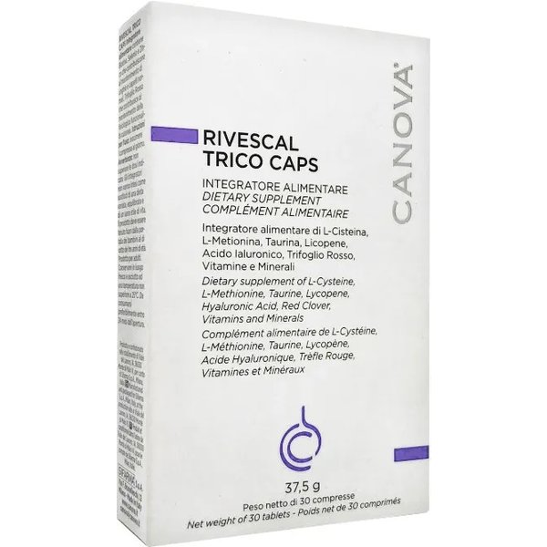 Canova Rivescal Trico Caps 30 Compresse - Integratore Contro La Caduta Dei Capelli-image