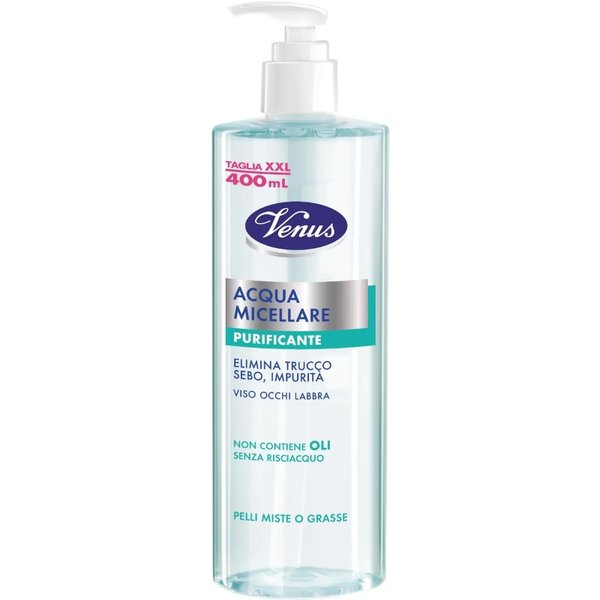 Venus Acqua Micellare Purificante - Struccante Viso Occhi E Labbra 400 Ml-image