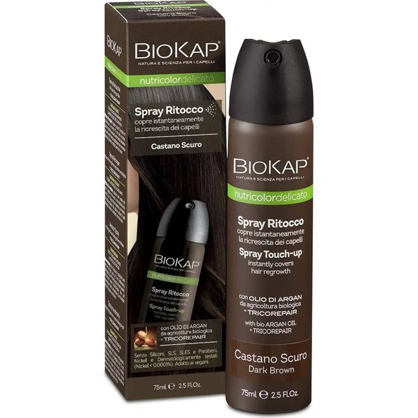Bios Line Biokap Nutricolor Delicato - Spray Ritocco Castano Scuro 75 Ml-image