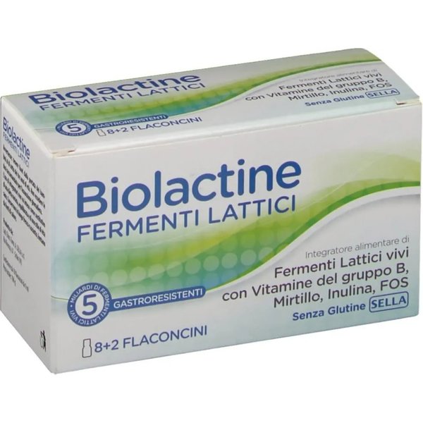 Biolactine 5 Miliardi 10 Flaconcini - Integratore Di Fermenti Lattici Vivi-image