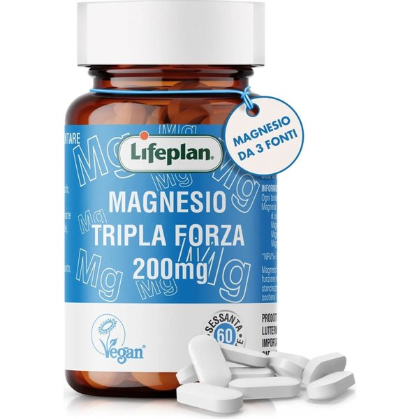 Magnesio Tripla Forza 60 Tavolette - Integratore Di Minerali-image