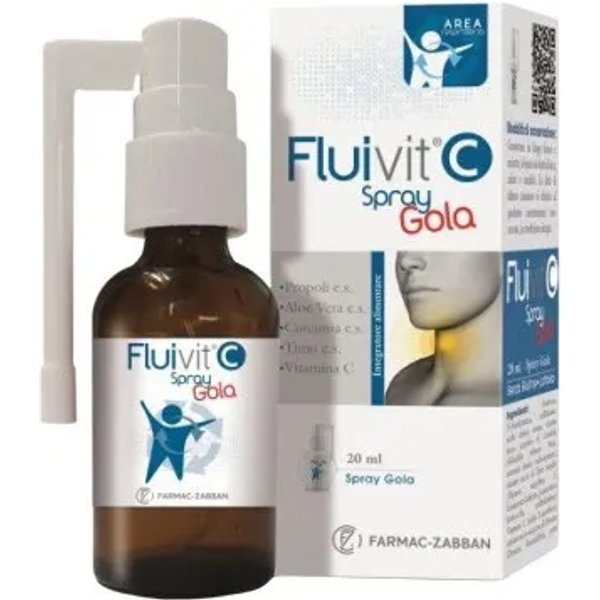 Fluivit C Gola Spray 20 Ml - Integratore Per Le Vie Respiratorie-image