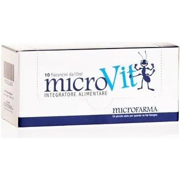Microvit Multivit 10 Flaconcini - Integratore Per Il Benessere Dell'organismo-image