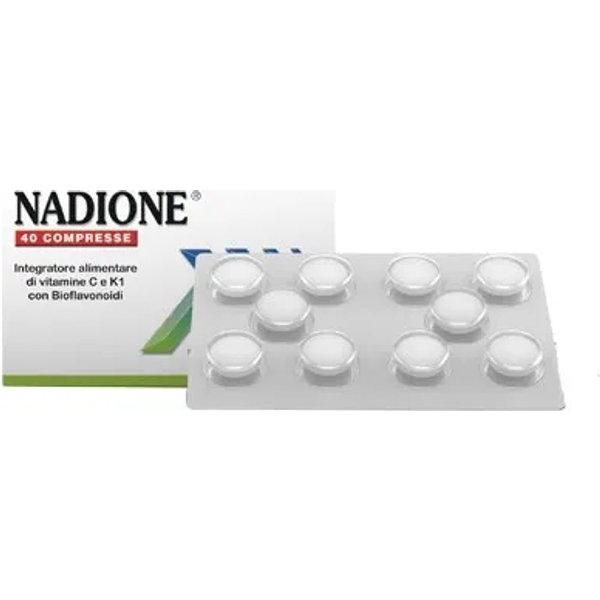 Nadione 40 Compresse - Integratore Di Vitamine C E K1 Con Bioflavonoidi-image