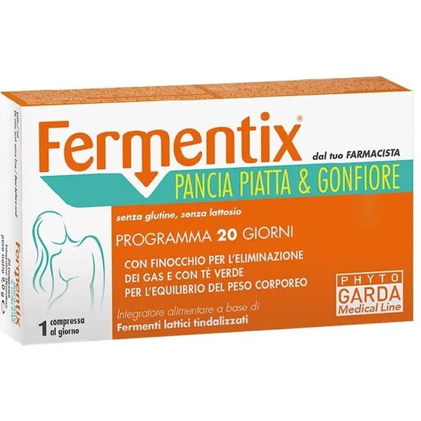 Fermentix Pancia Piatta 20 Compresse - Integratore Per Il Gonfiore Addominale-image