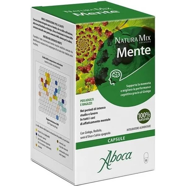 Aboca Natura Mix Advanced Mente 50 Opercoli - Integratore Per La Memoria-image