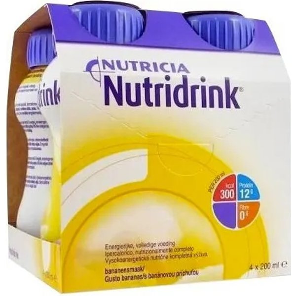 Nutricia Nutridrink Banana - Alimento A Fini Medici Speciali 4X200 Ml-image