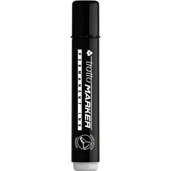 Tratto Marker - 20 Marcatori Con Punta Tonda Colore Nero-image
