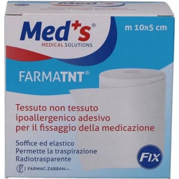 Cerotto In Tnt Meds Farmatnt - Cerotto Per Fissaggio Medicazione 10 Mt X 5 Cm-image