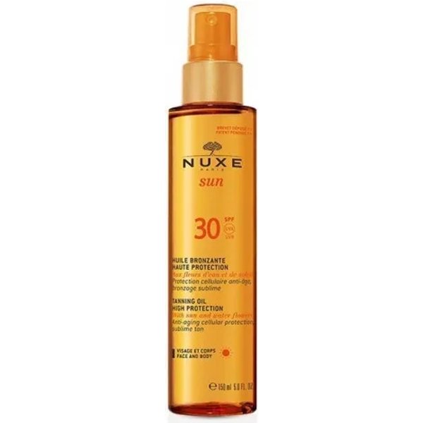 Nuxe Crema Solare 30 SPF Olio Sun Huile Bronzante Protezione Alta 150 Ml-image