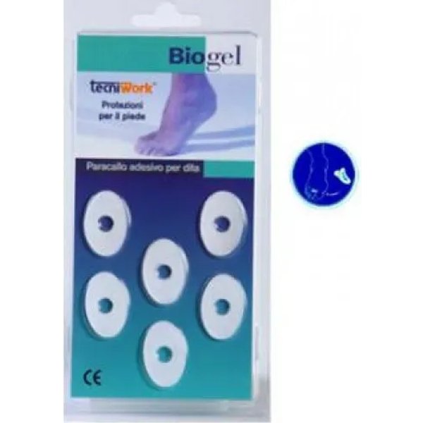 Tecniwork Paracalli Piccoli Bio-Gel - 6 Protezioni Autoadesive Per Piedi E Dita - Taglia Unica-image