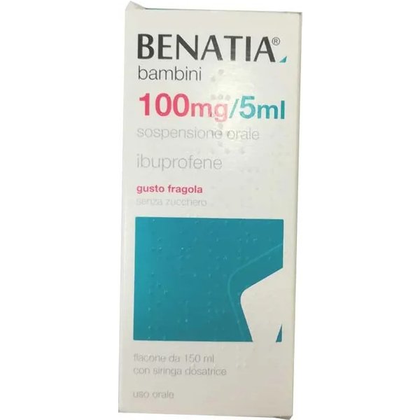 Benatia Bambini 100Mg/5Ml Fragola - Sospensione Orale A Base Di Ibuprofene-image