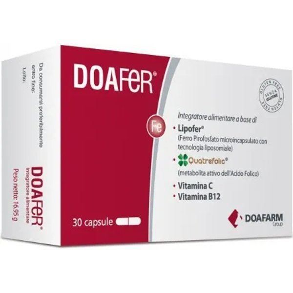 Doafer 30 Capsule - Integratore A Base Di Ferro E Vitamine-image