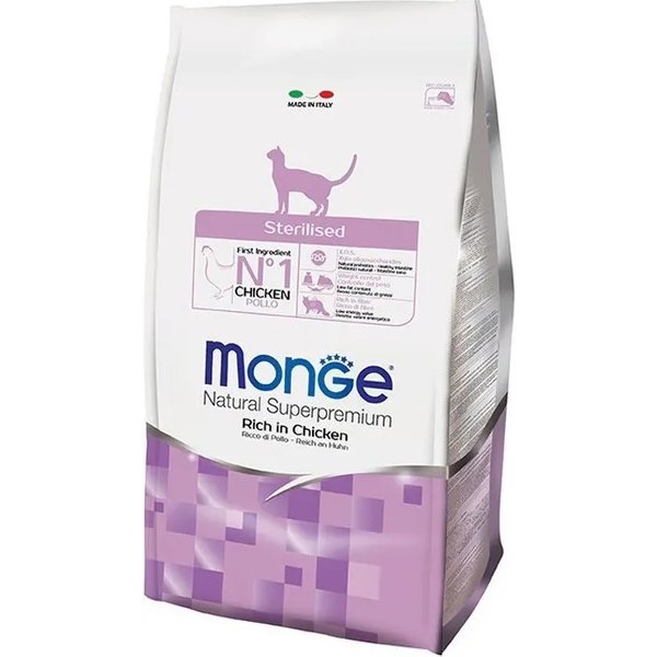 Monge Natural Superpremium Sterilised Al Pollo - Gatti Sterilizzati 10 Kg-image