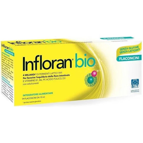 Infloran Bio Adulti 14 Flaconcini - Integratore Per L'equilibrio Della Flora Intestinale-image