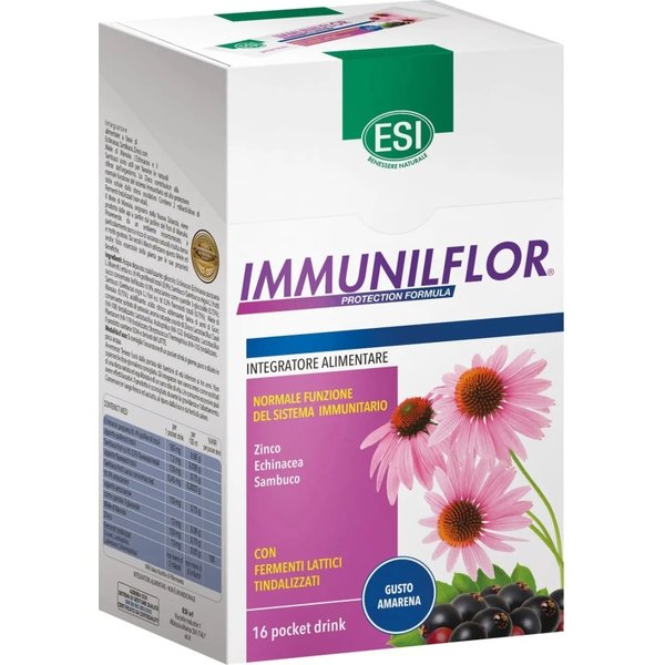 Esi Immunilflor 16 Pocket Drink Gusto Amarena - Integratore Per Le Difese Immunitarie-image