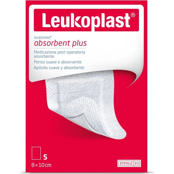 Essity Medicazione Post-Operatoria In TNT Leukomed - 5 Cerotti 8 X 10 Cm-image